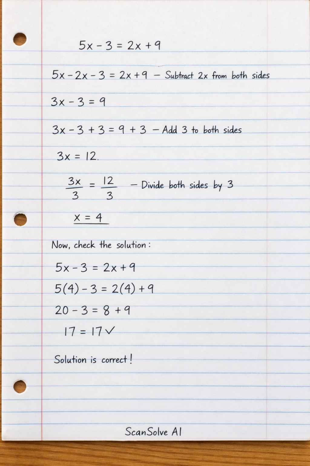 Handwritten step-by-step solution preview
