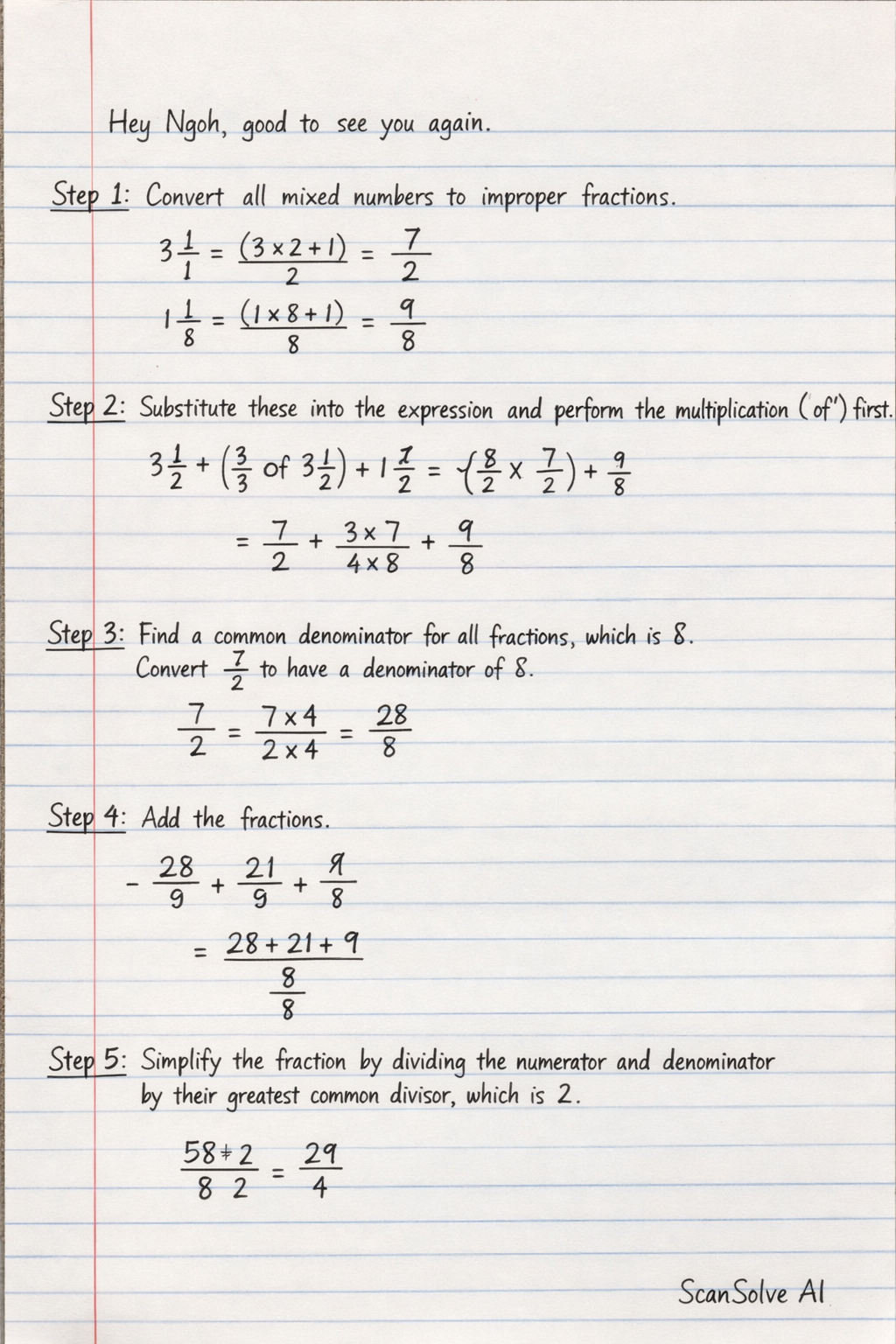 Handwritten step-by-step solution preview