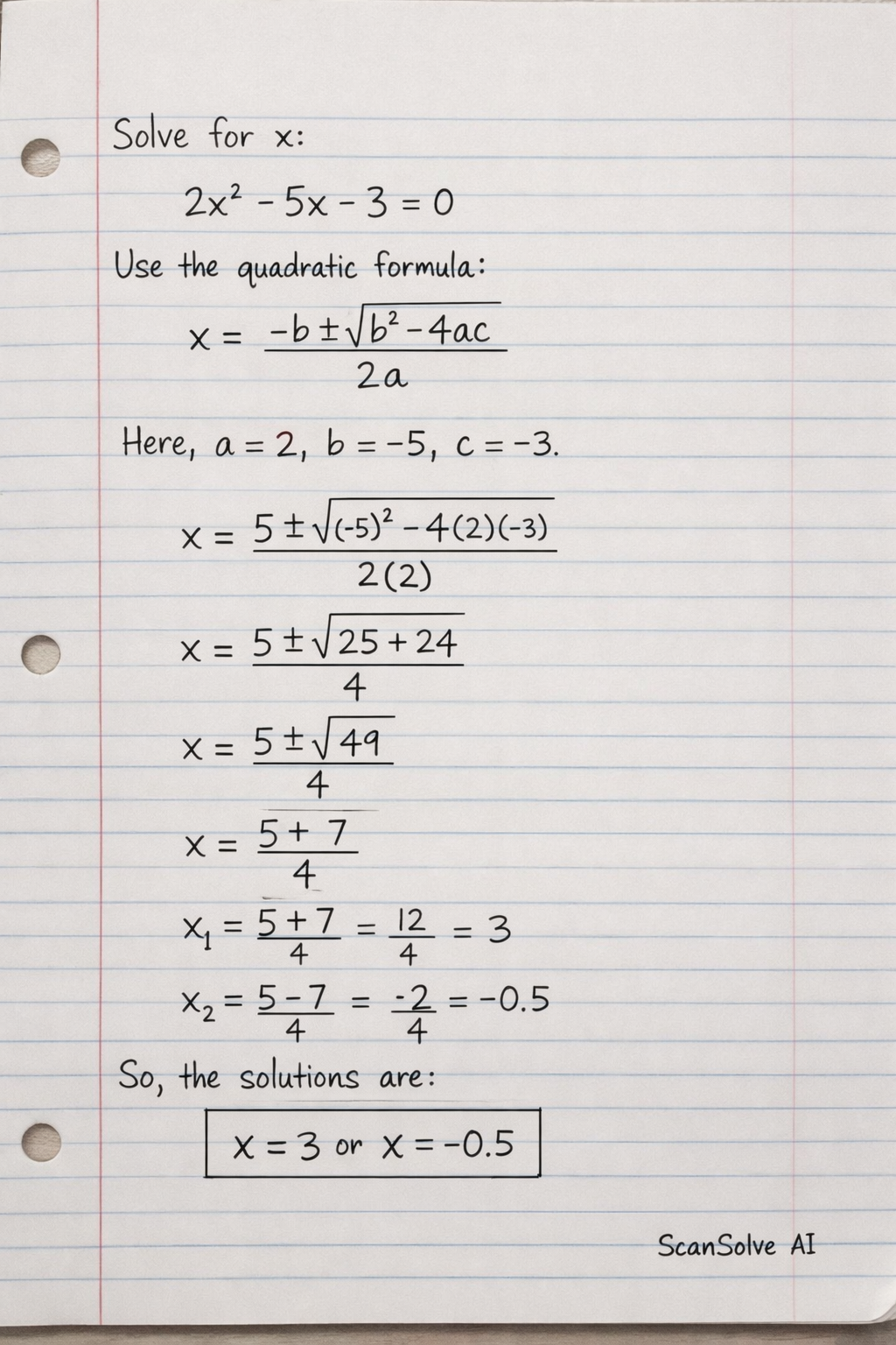 Handwritten step-by-step solution preview