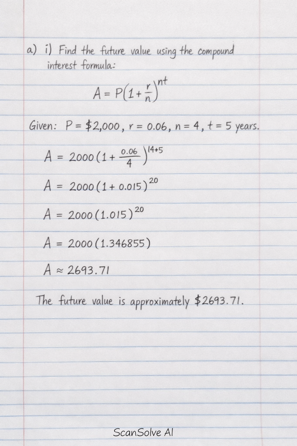 Handwritten step-by-step solution preview