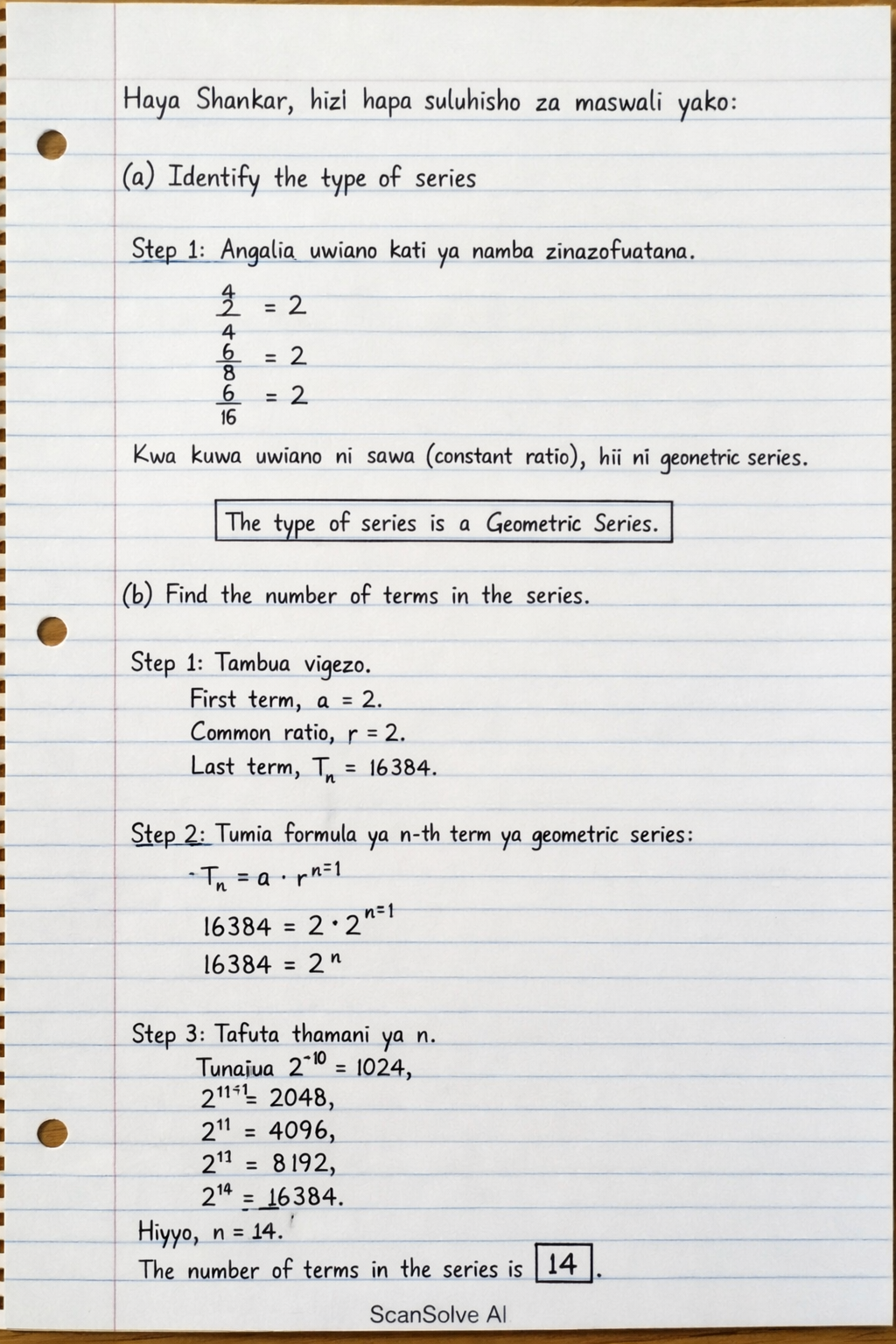 Handwritten step-by-step solution preview