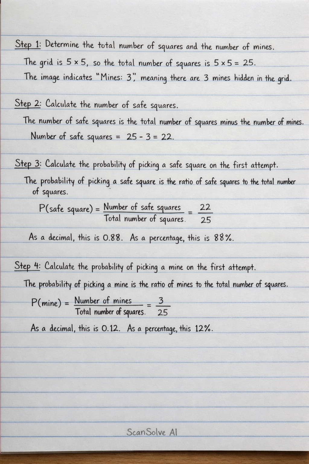 Handwritten step-by-step solution preview