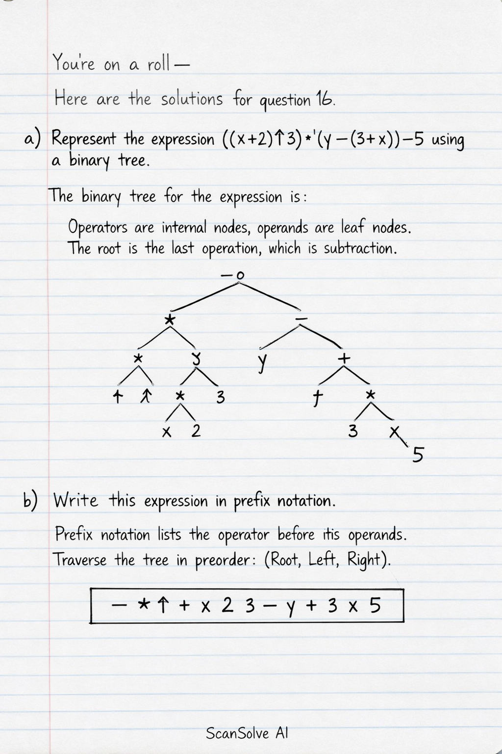 Handwritten step-by-step solution preview