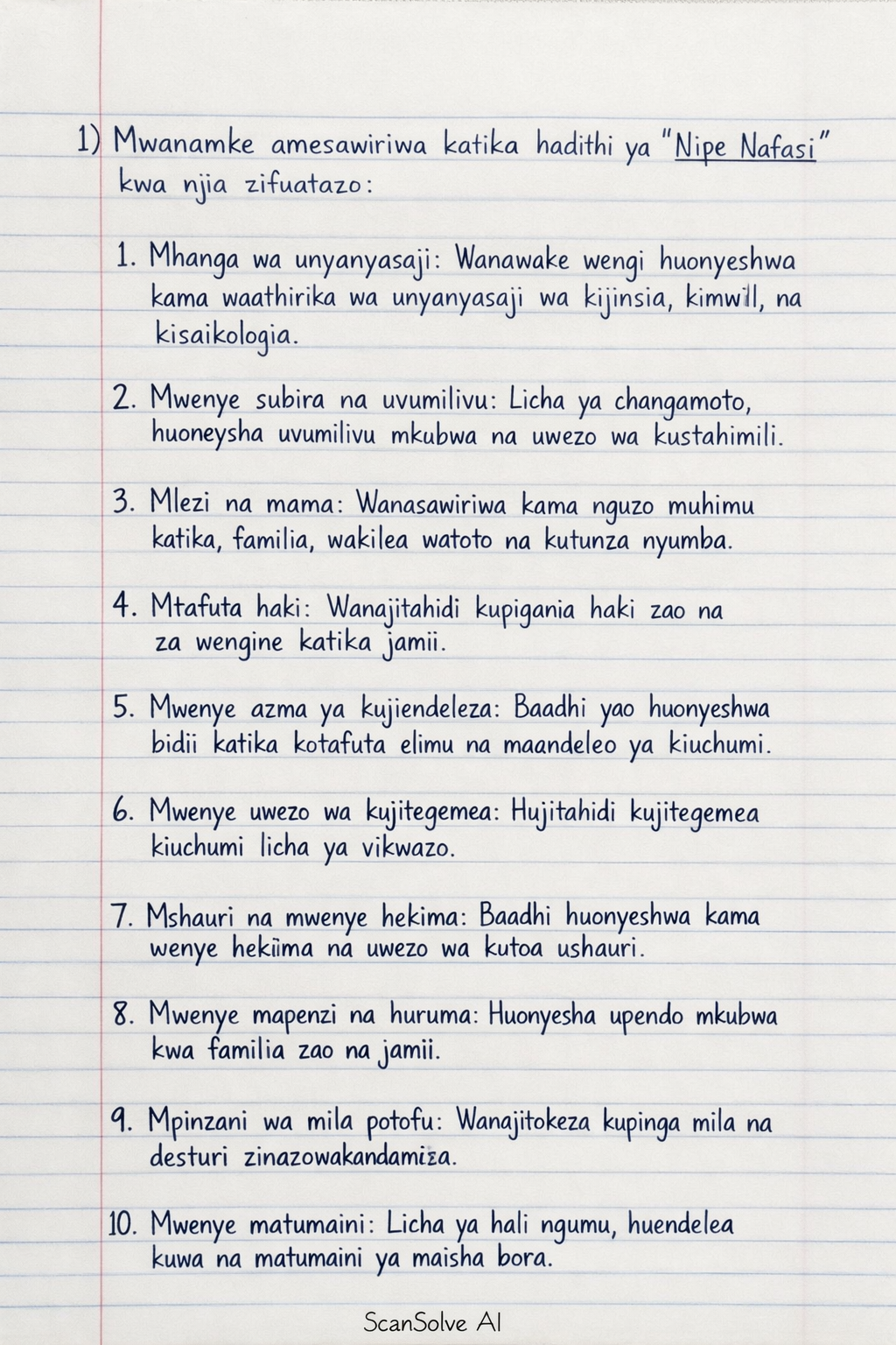 Handwritten step-by-step solution preview