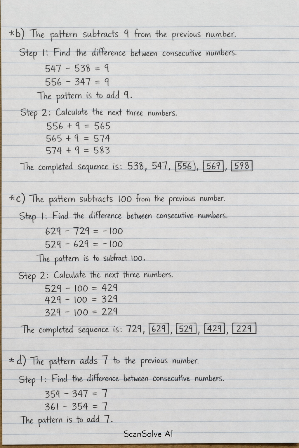 Handwritten step-by-step solution preview
