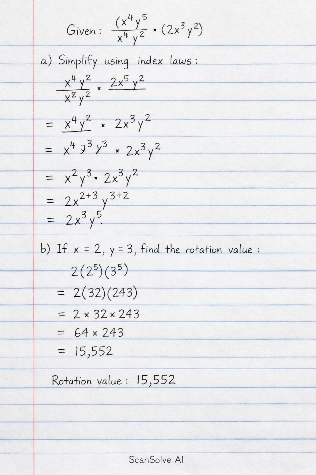 Handwritten step-by-step solution preview
