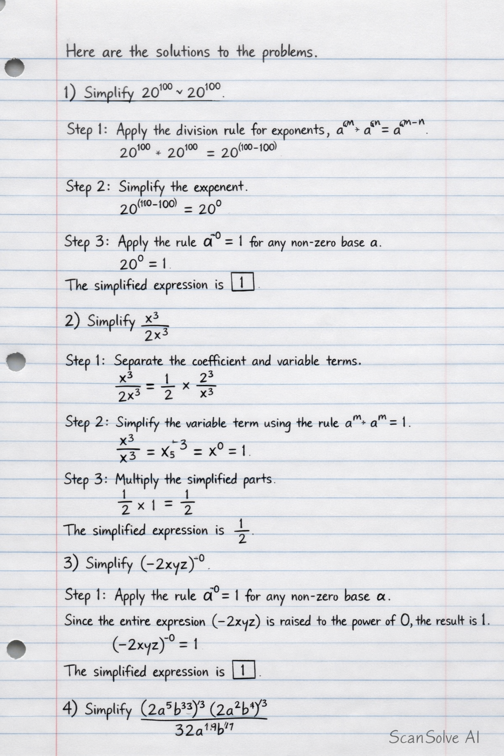 Handwritten step-by-step solution preview
