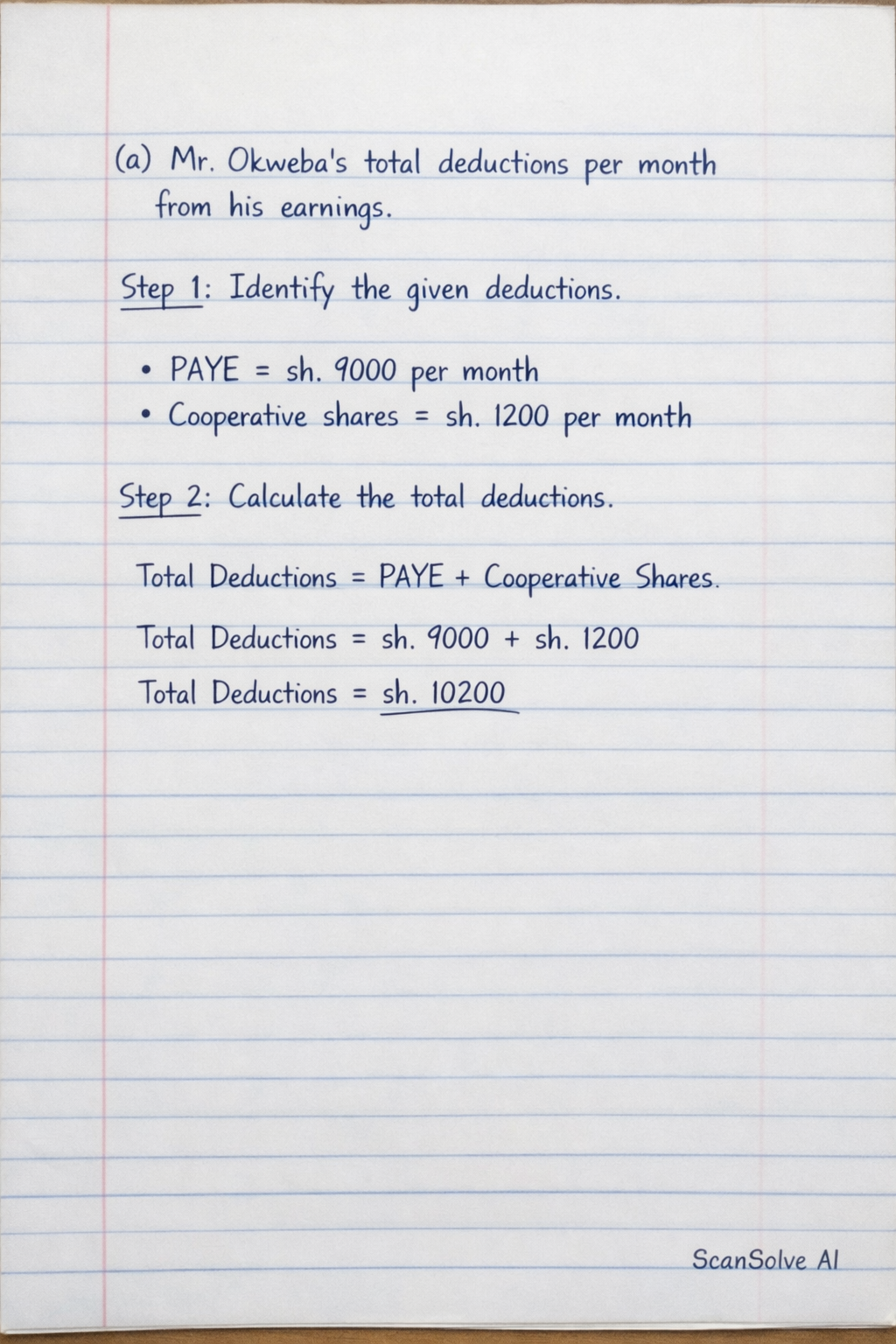 Handwritten step-by-step solution preview