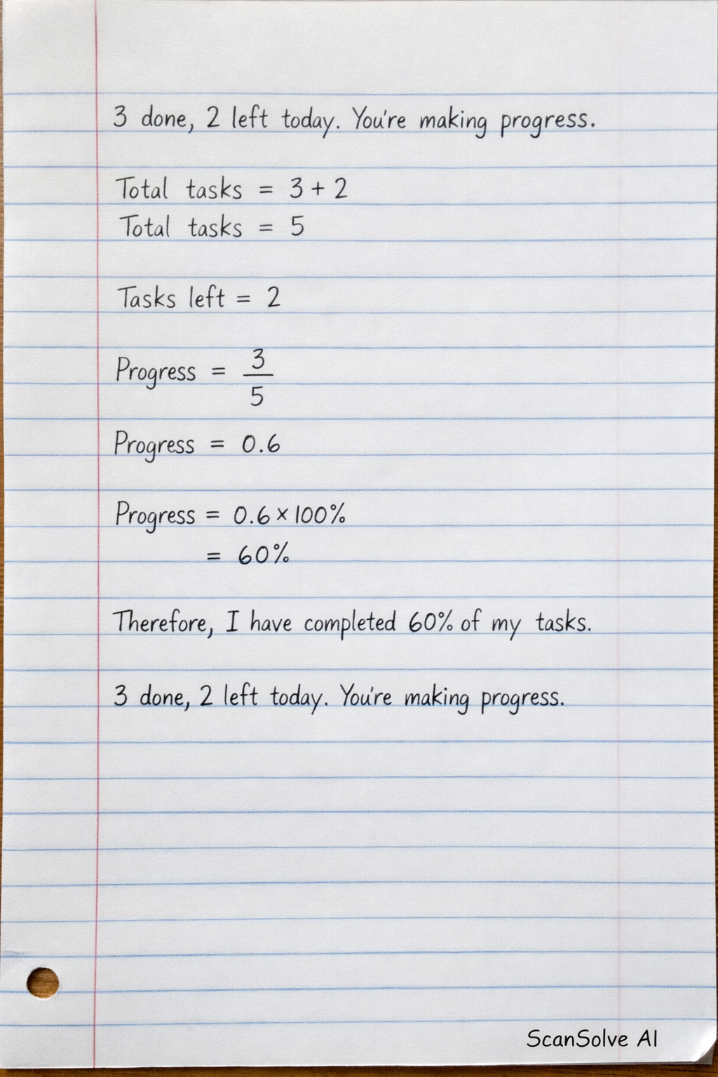 Handwritten step-by-step solution preview