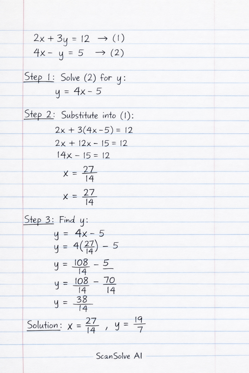 Handwritten step-by-step solution preview