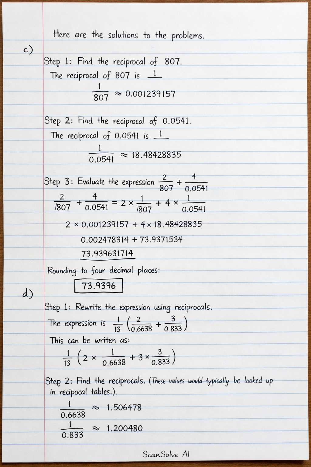 Handwritten step-by-step solution preview