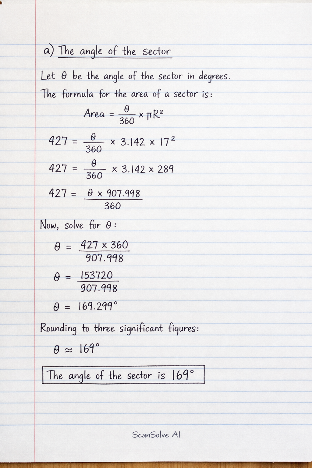 Handwritten step-by-step solution preview