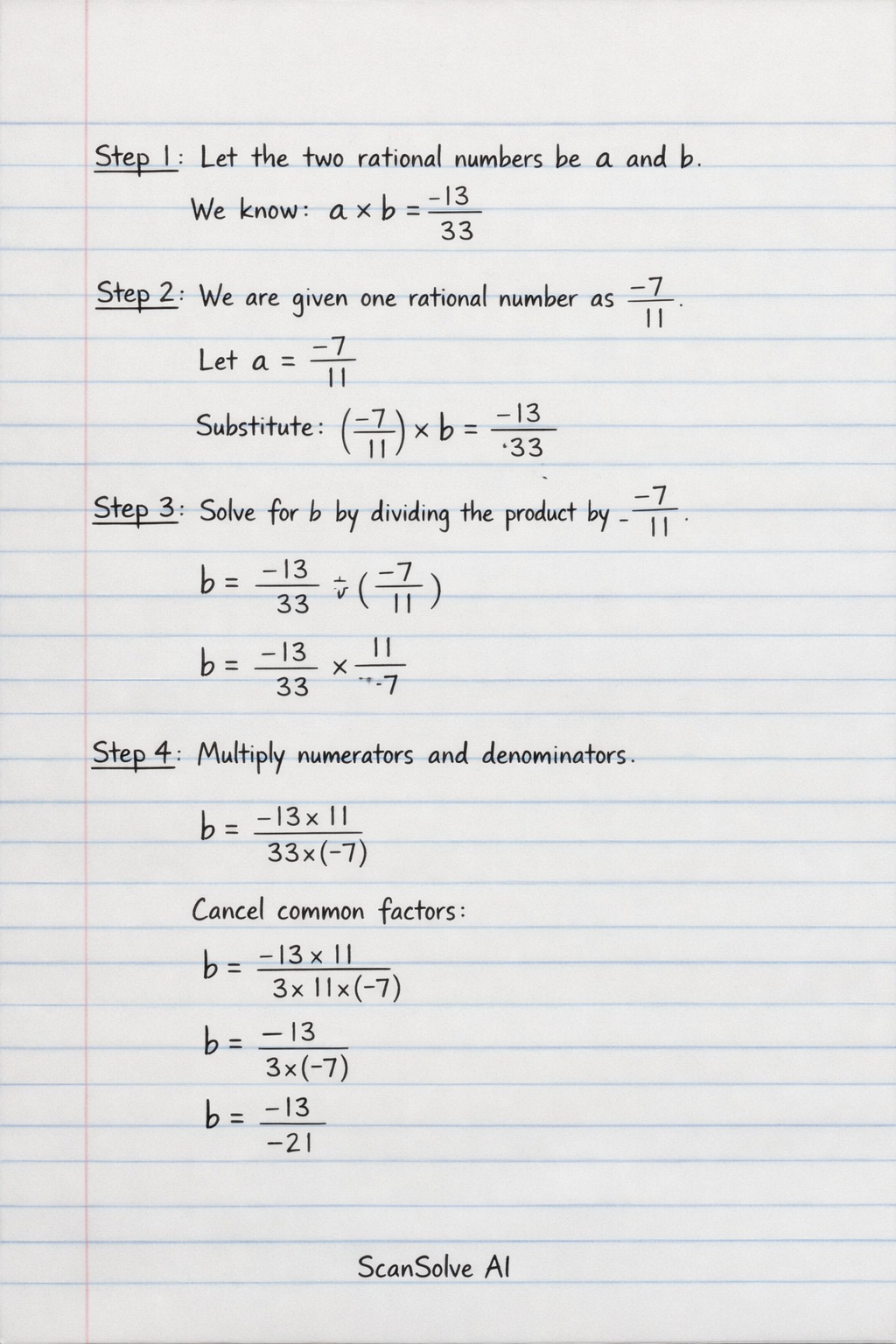 Handwritten step-by-step solution preview