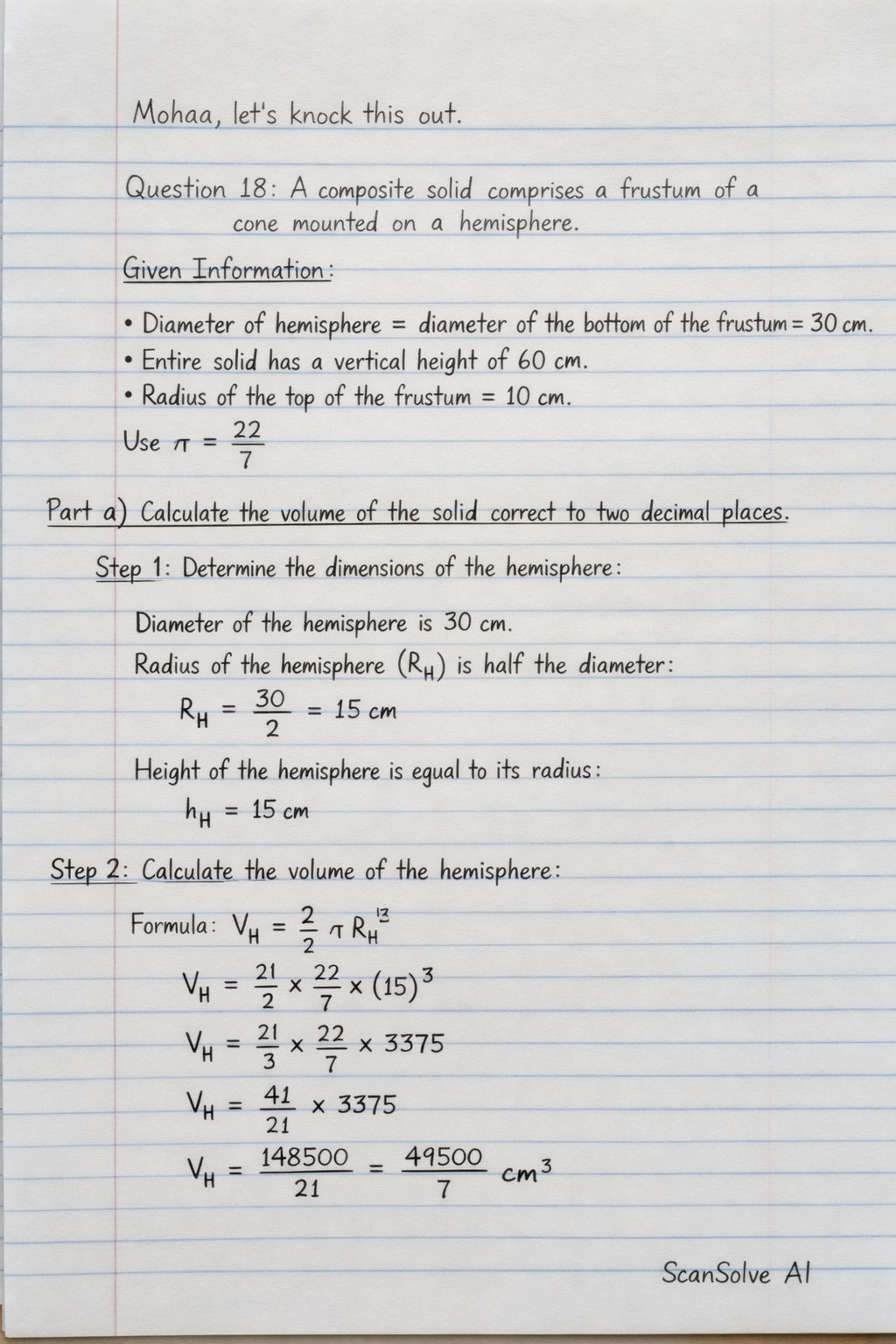 Handwritten step-by-step solution preview