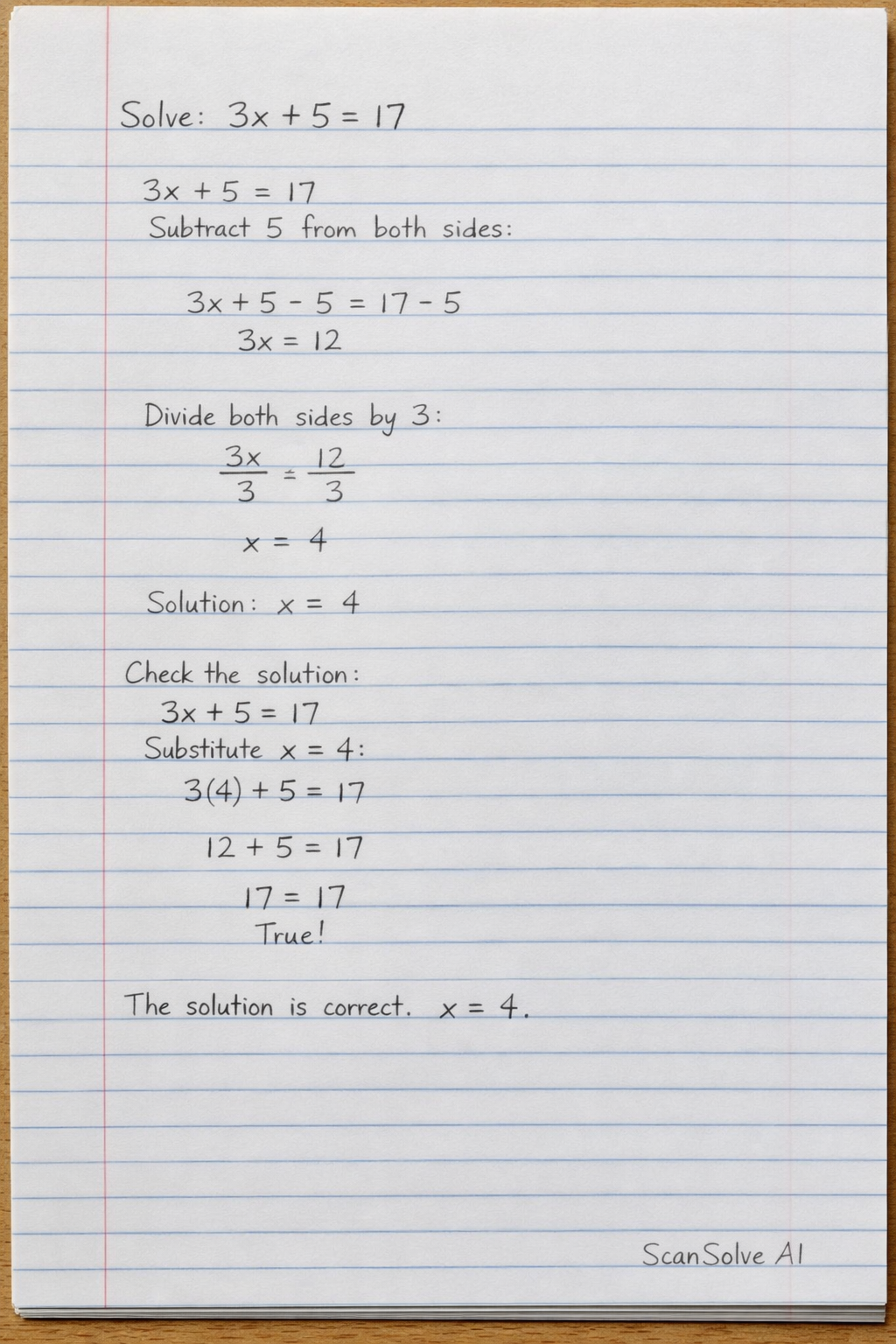 Handwritten step-by-step solution preview