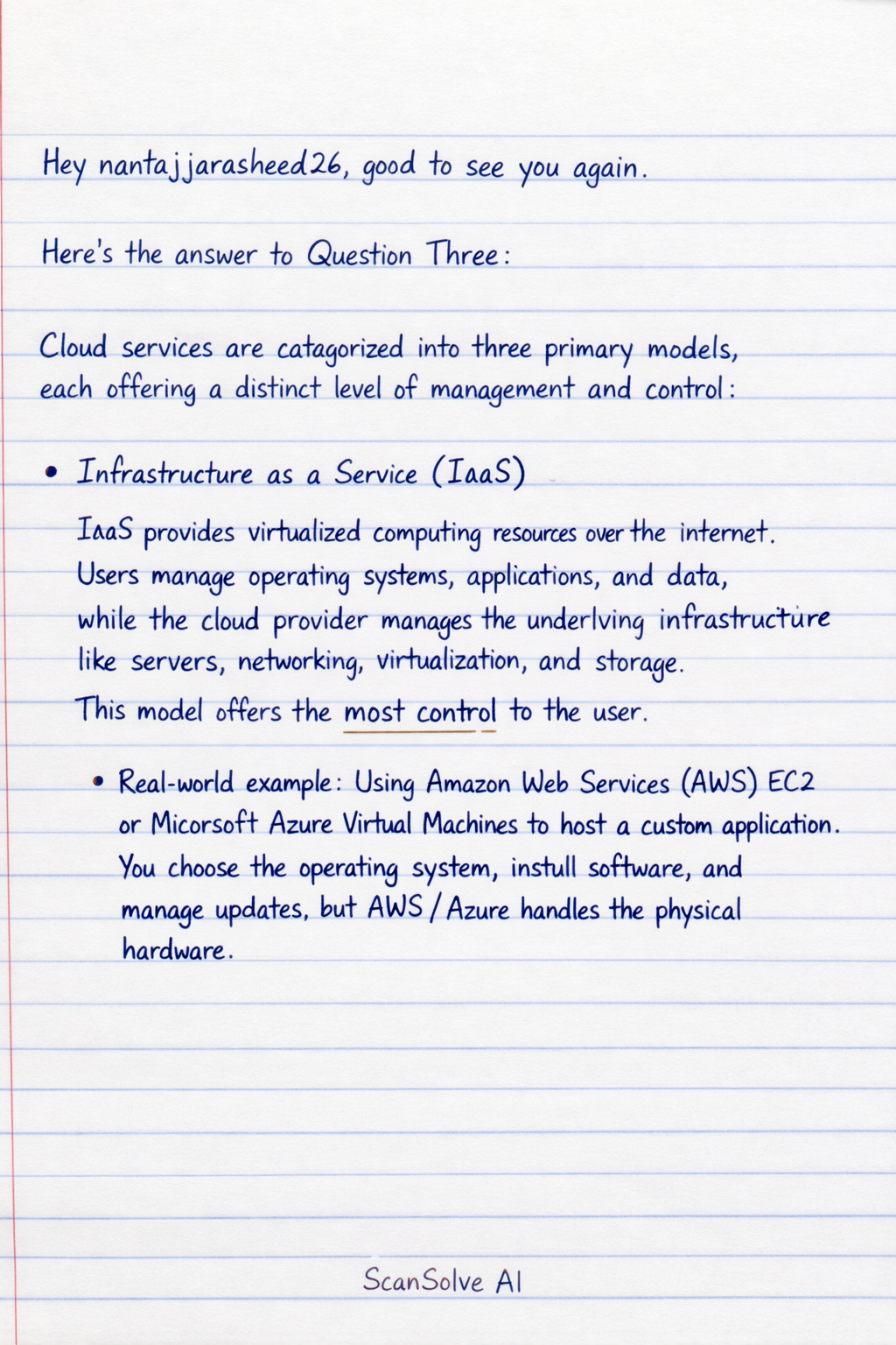 Handwritten step-by-step solution preview