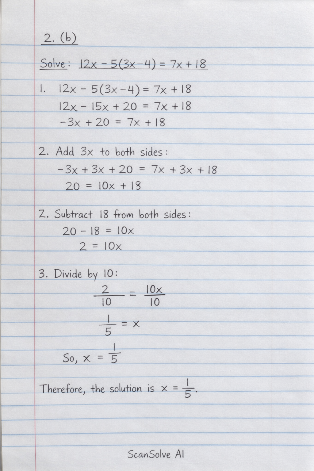 Handwritten step-by-step solution preview