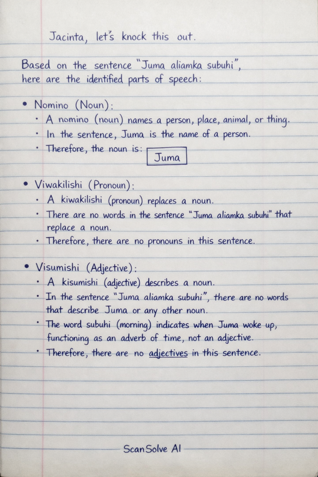 Handwritten step-by-step solution preview