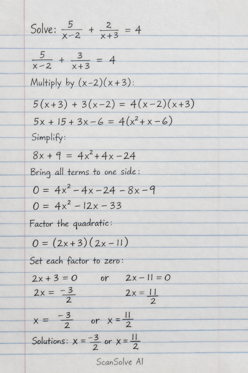 Handwritten step-by-step solution preview