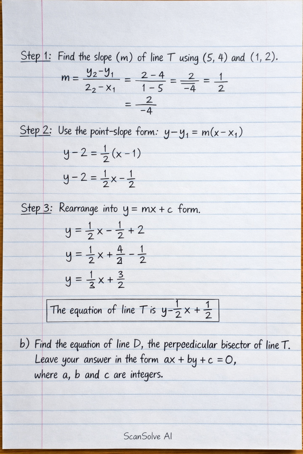 Handwritten step-by-step solution preview