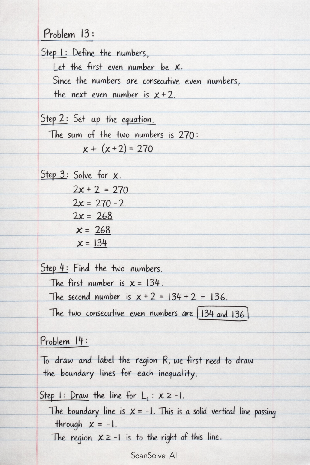 Handwritten step-by-step solution preview