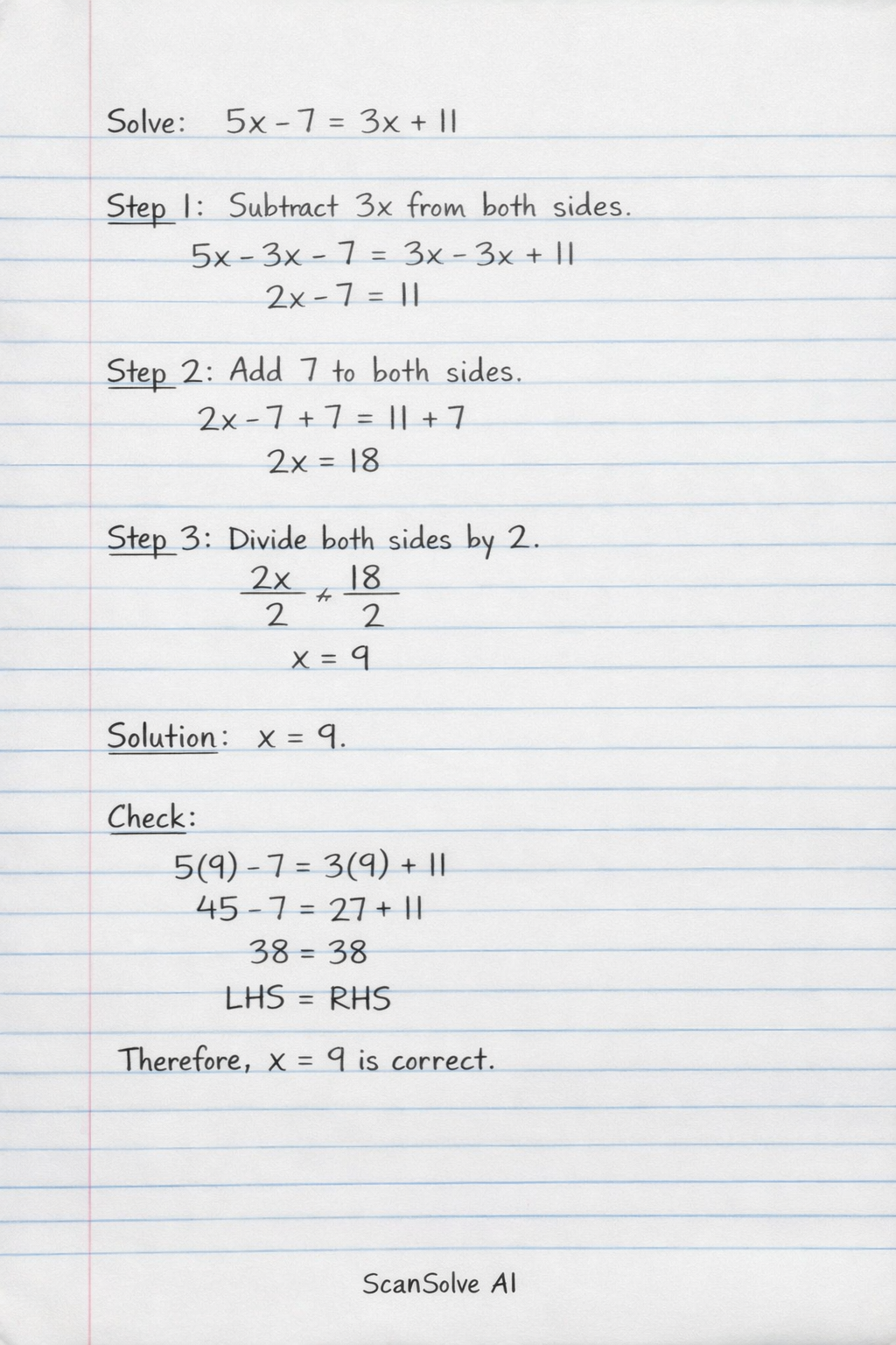 Handwritten step-by-step solution preview