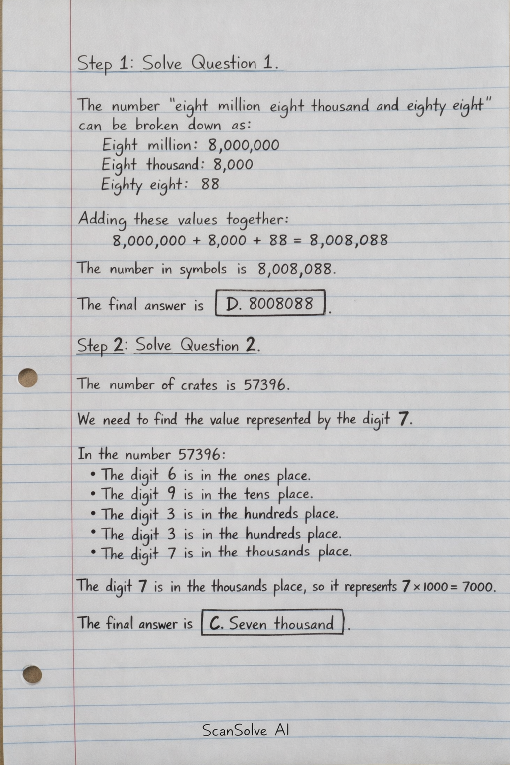Handwritten step-by-step solution preview