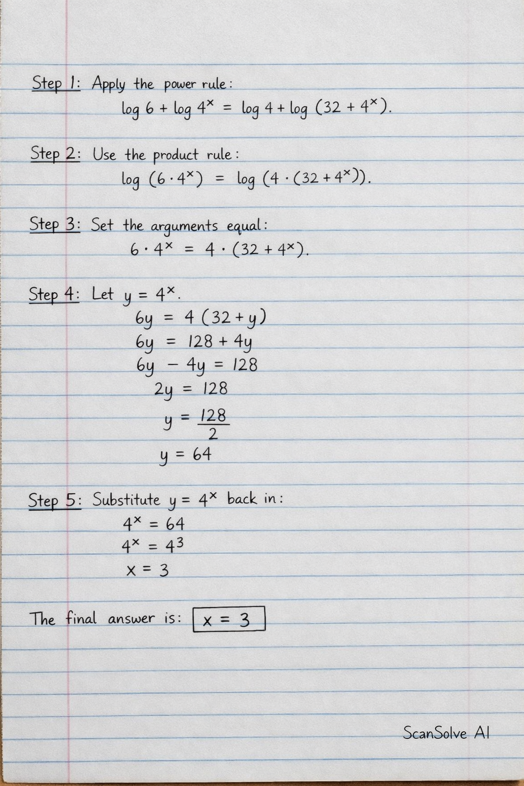 Handwritten step-by-step solution preview
