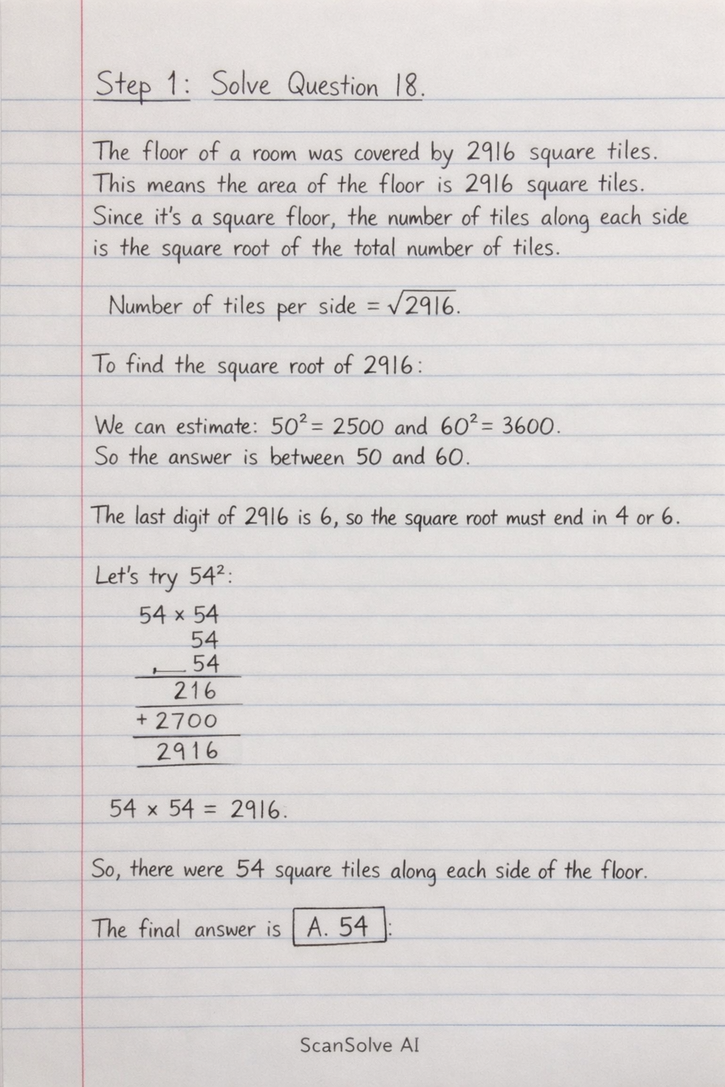 Handwritten step-by-step solution preview