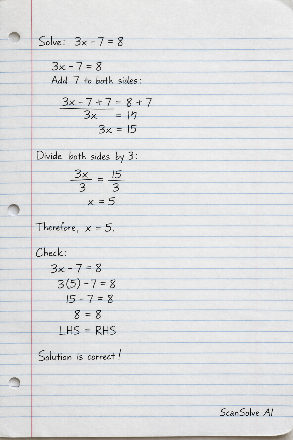 Handwritten step-by-step solution preview