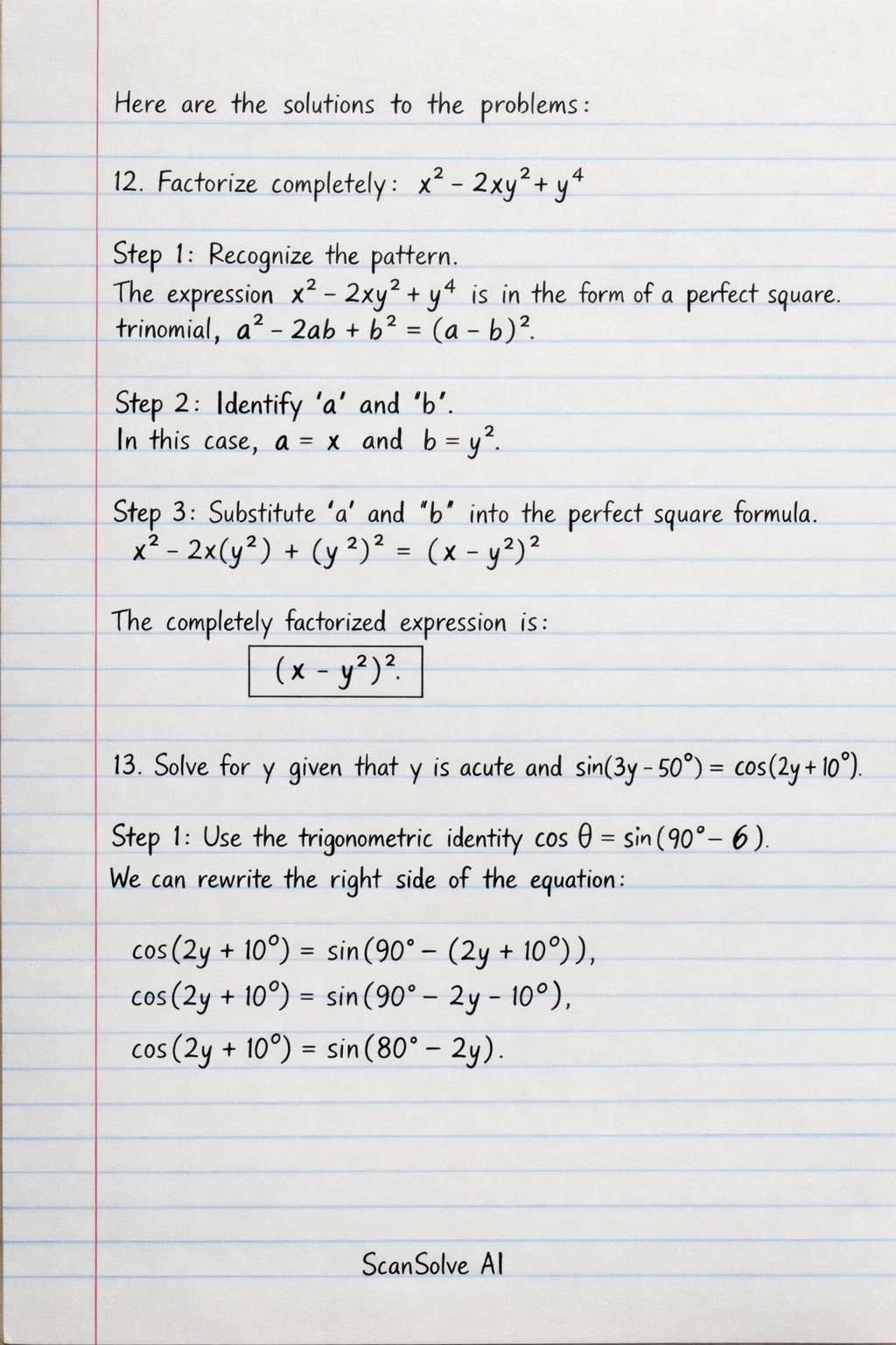 Handwritten step-by-step solution preview