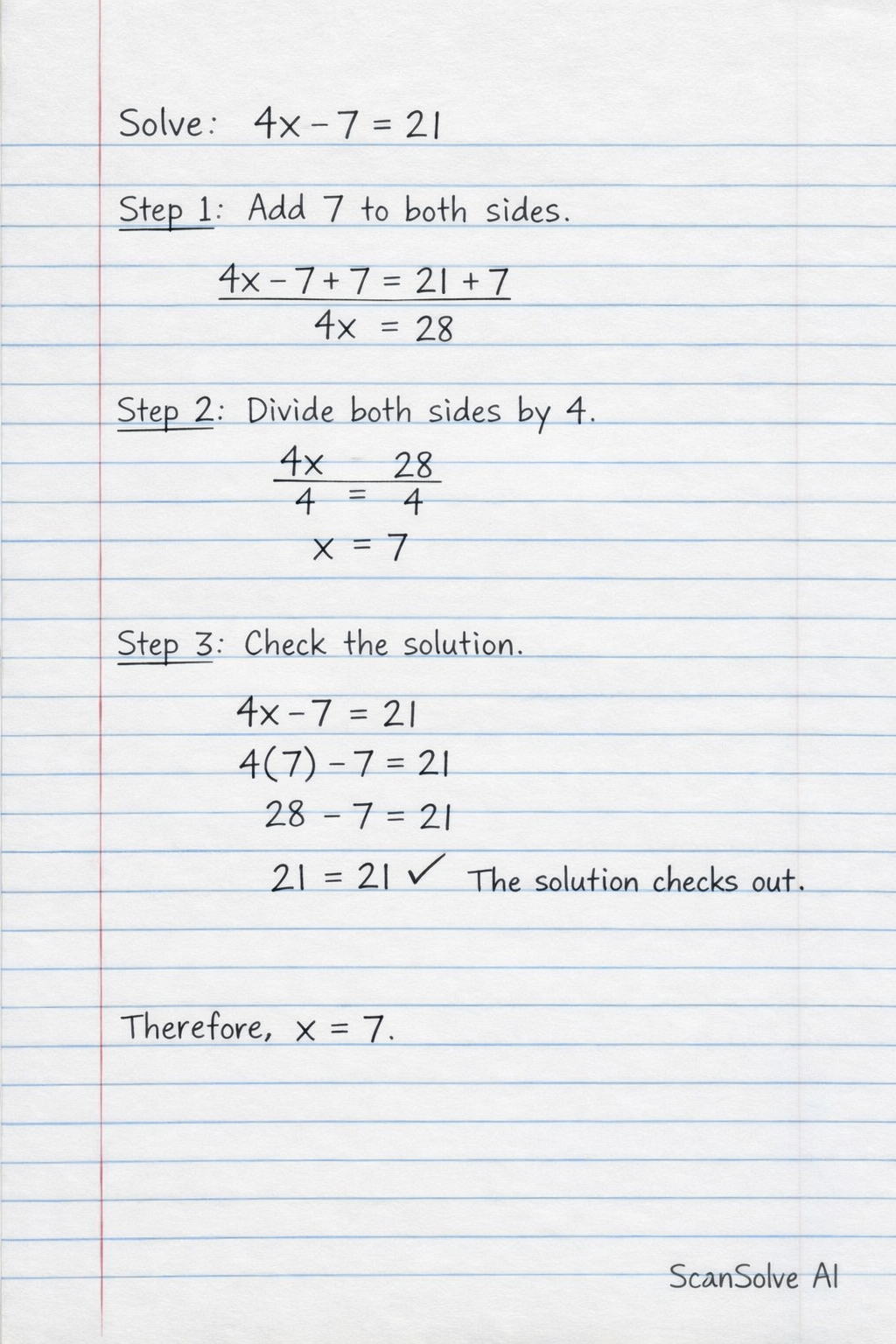 Handwritten step-by-step solution preview