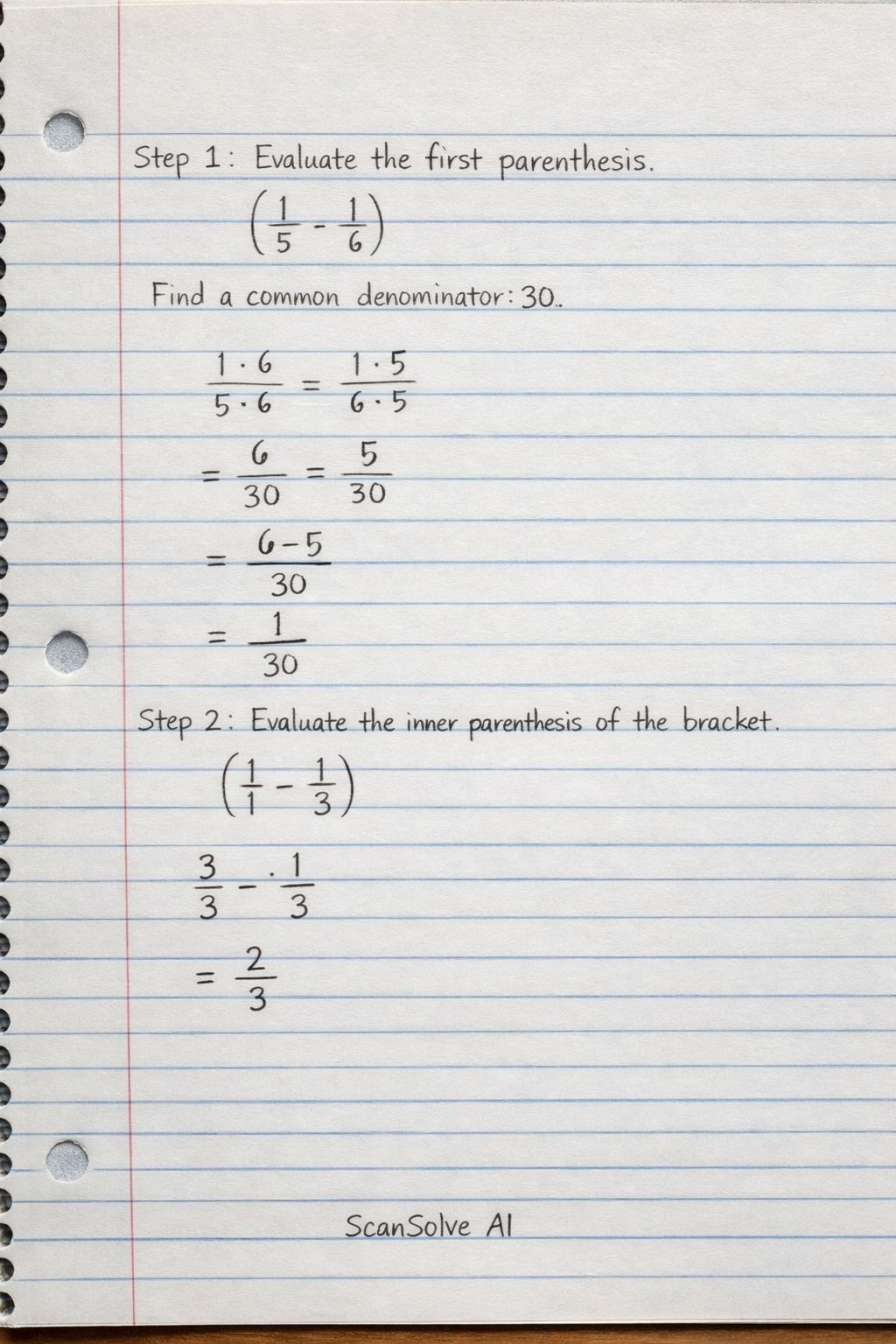 Handwritten step-by-step solution preview