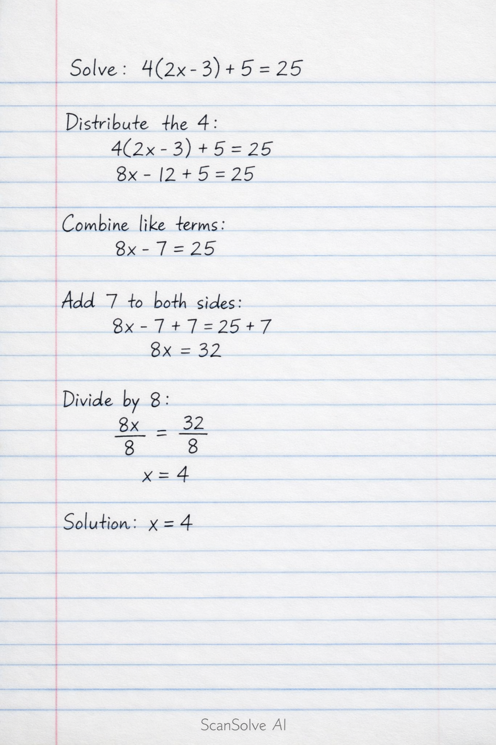 Handwritten step-by-step solution preview