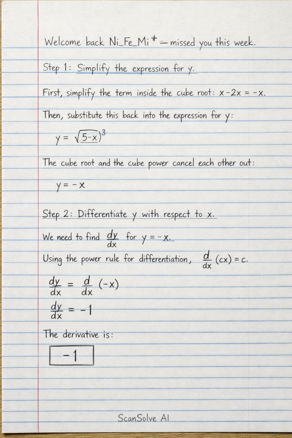 Handwritten step-by-step solution preview