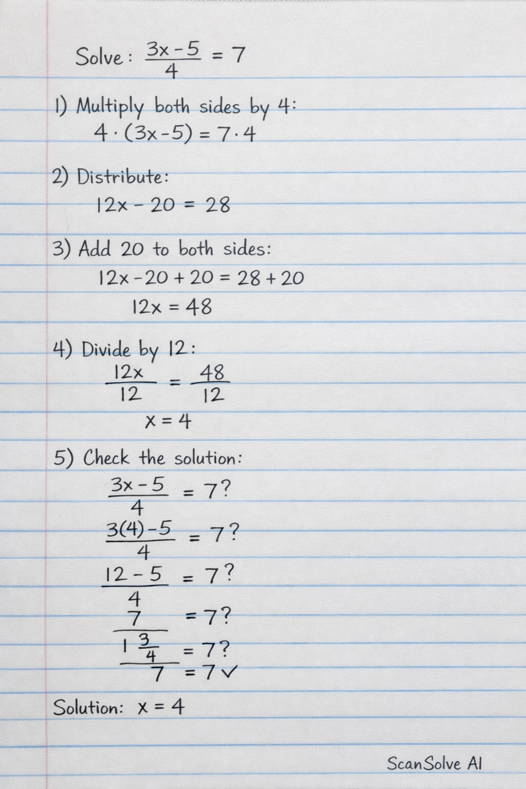 Handwritten step-by-step solution preview