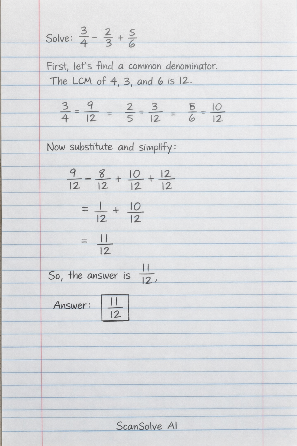 Handwritten step-by-step solution preview