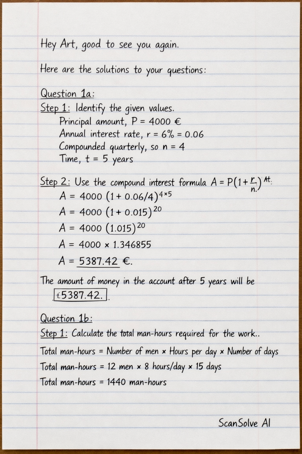Handwritten step-by-step solution preview