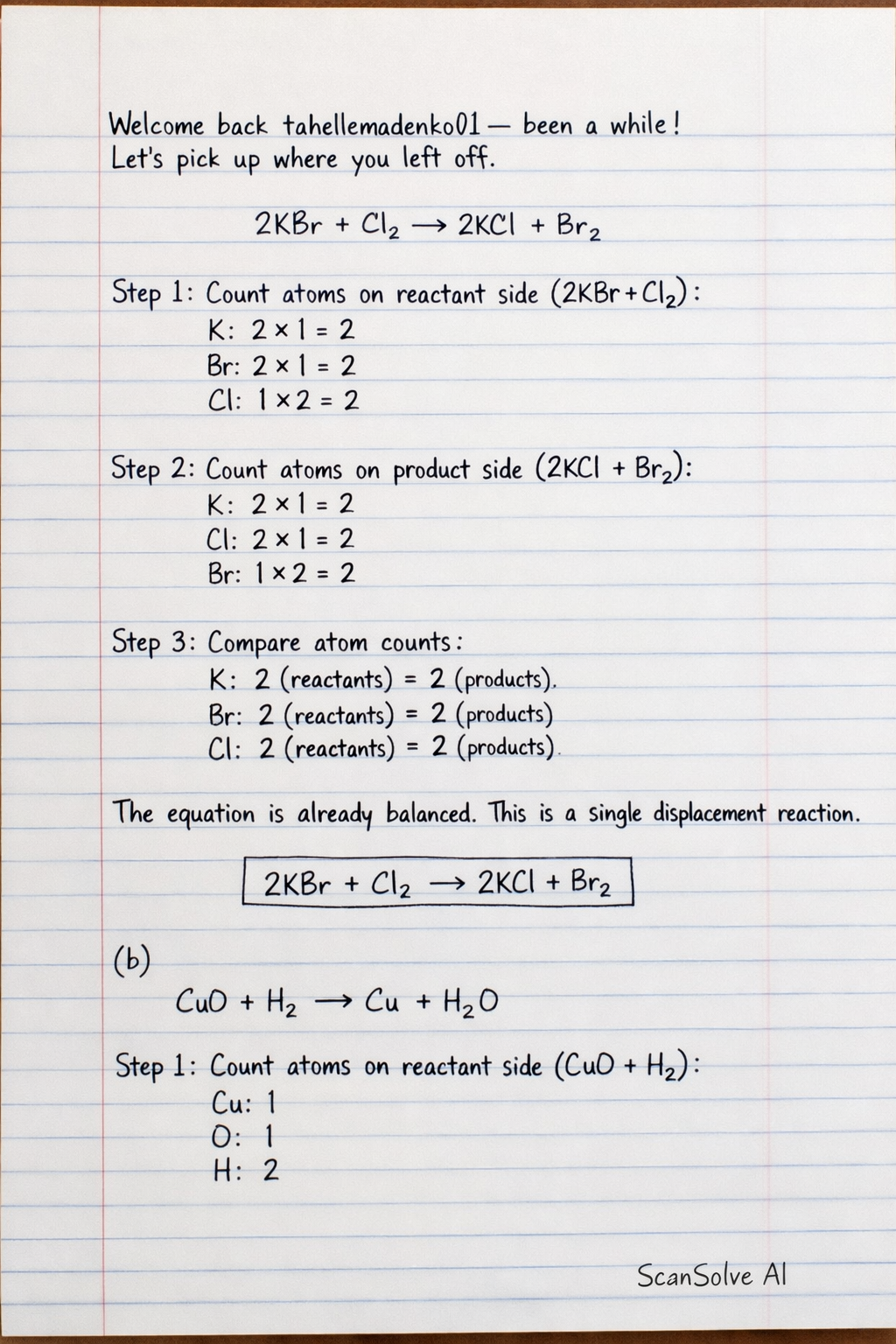 Handwritten step-by-step solution preview