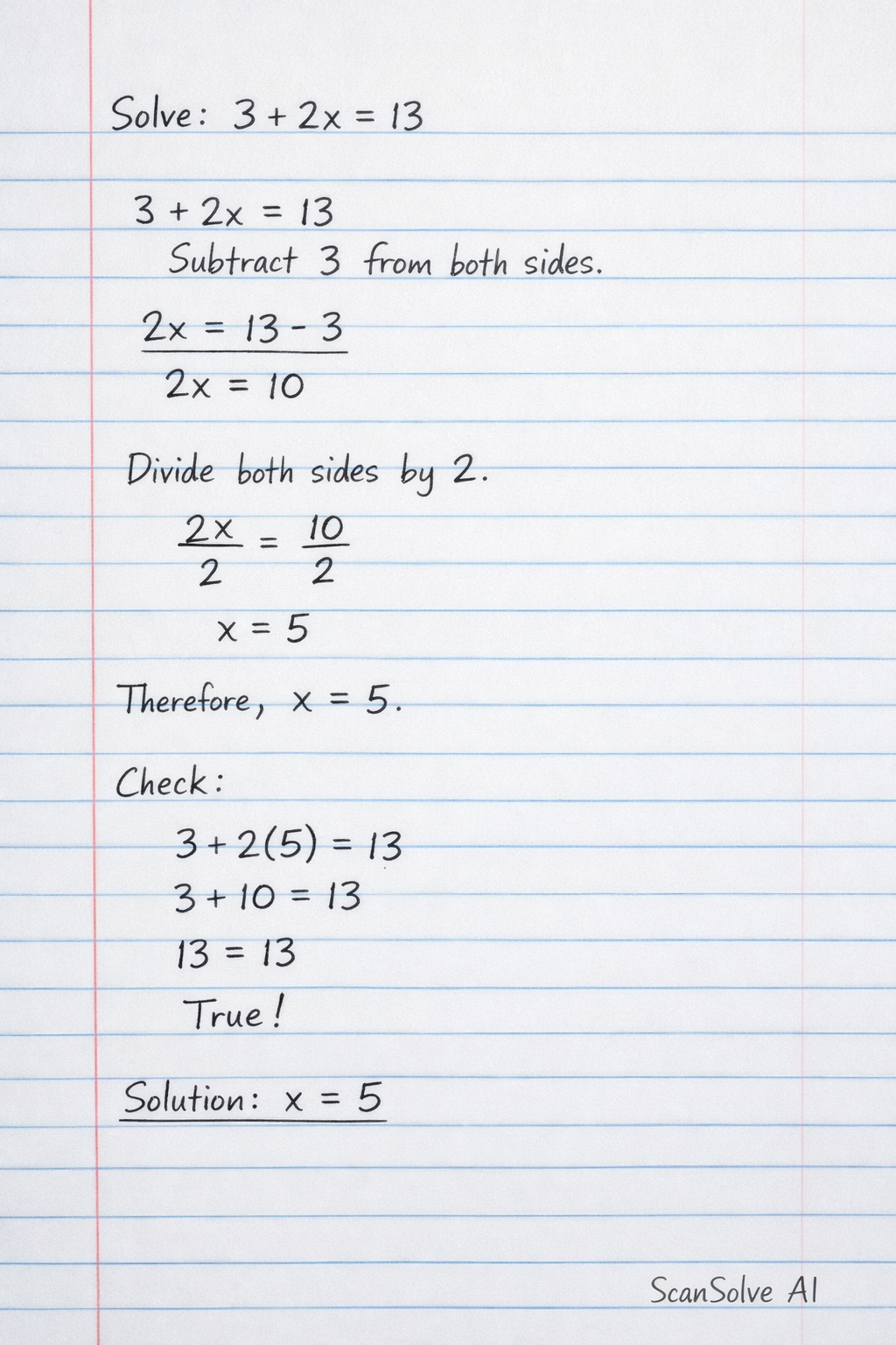 Handwritten step-by-step solution preview