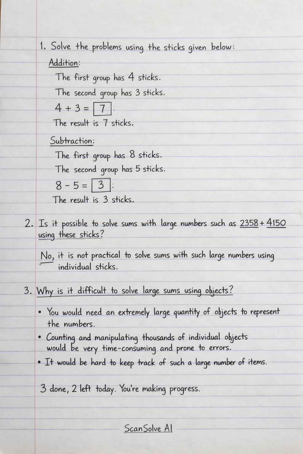 Handwritten step-by-step solution preview