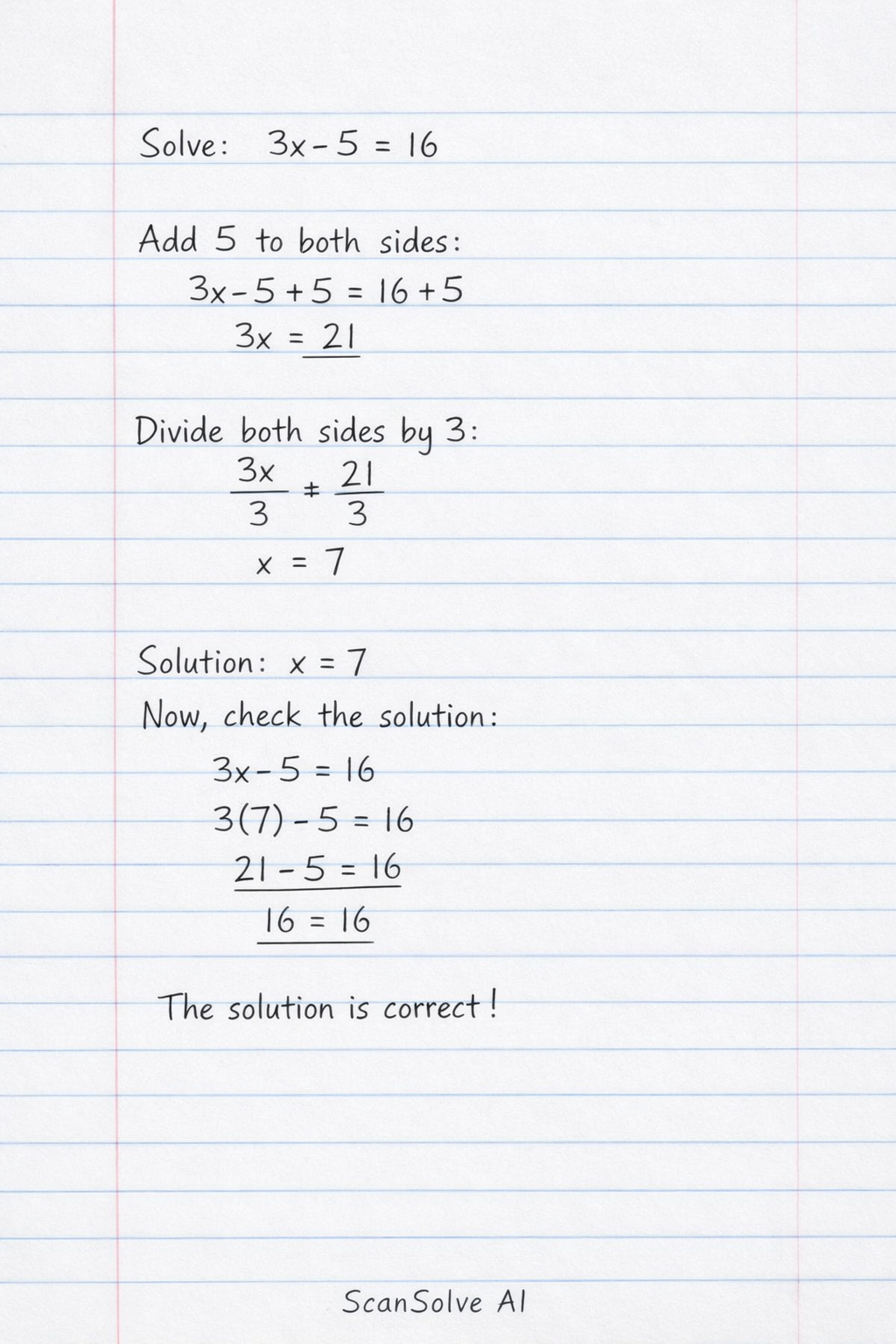 Handwritten step-by-step solution preview