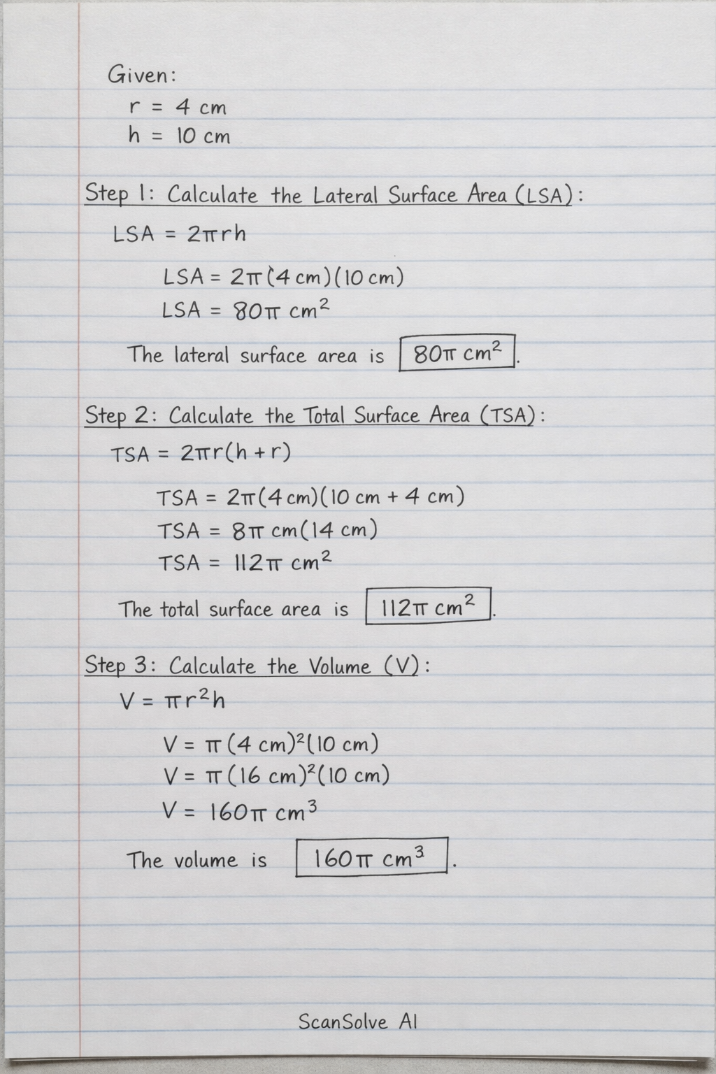 Handwritten step-by-step solution preview