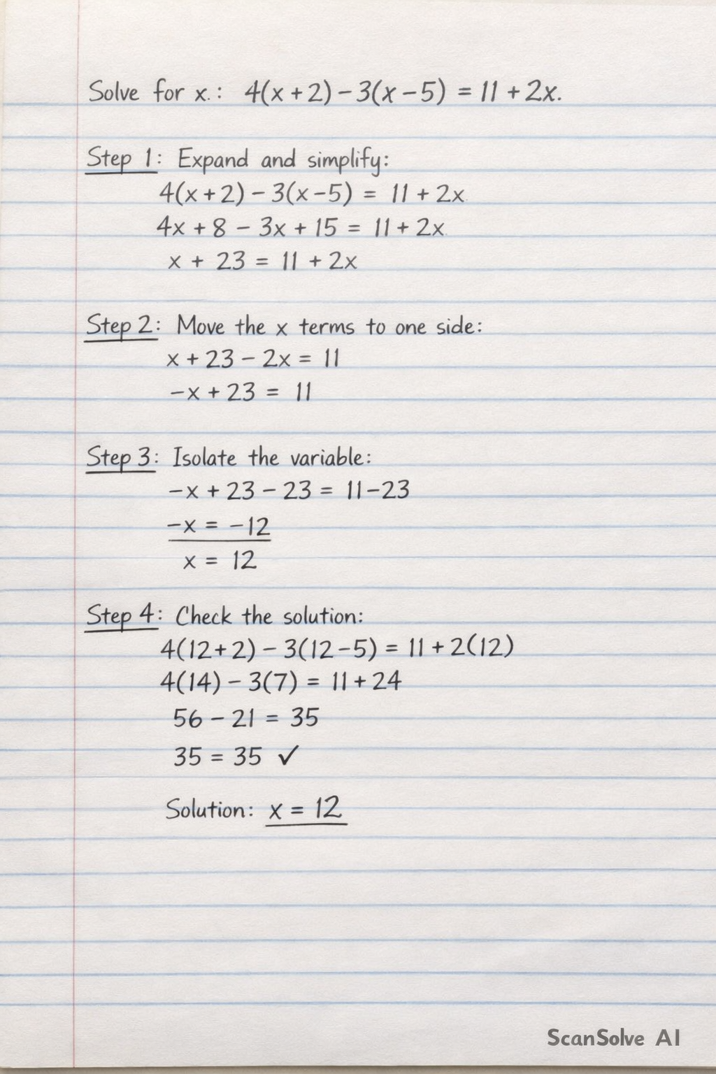 Handwritten step-by-step solution preview