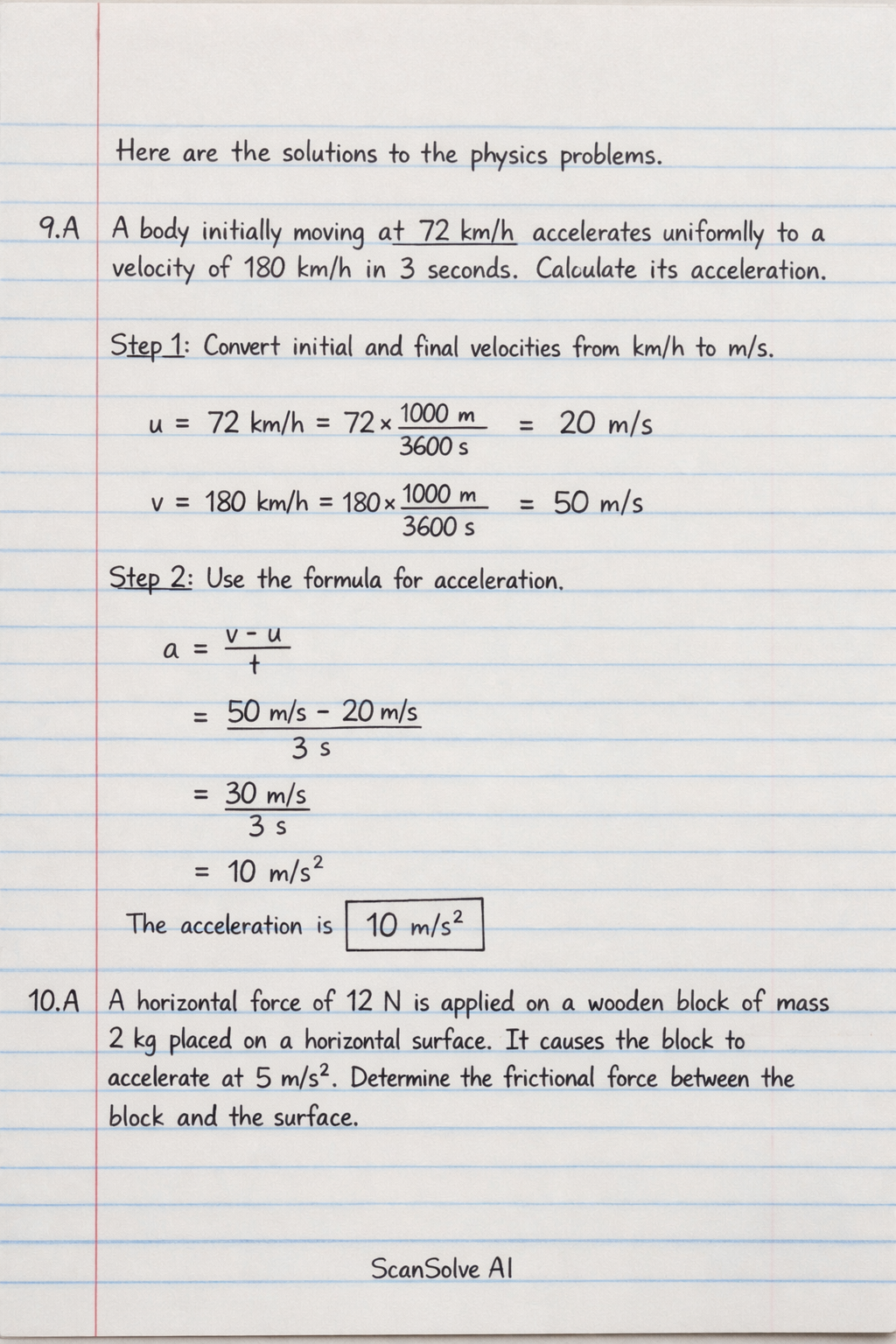 Handwritten step-by-step solution preview