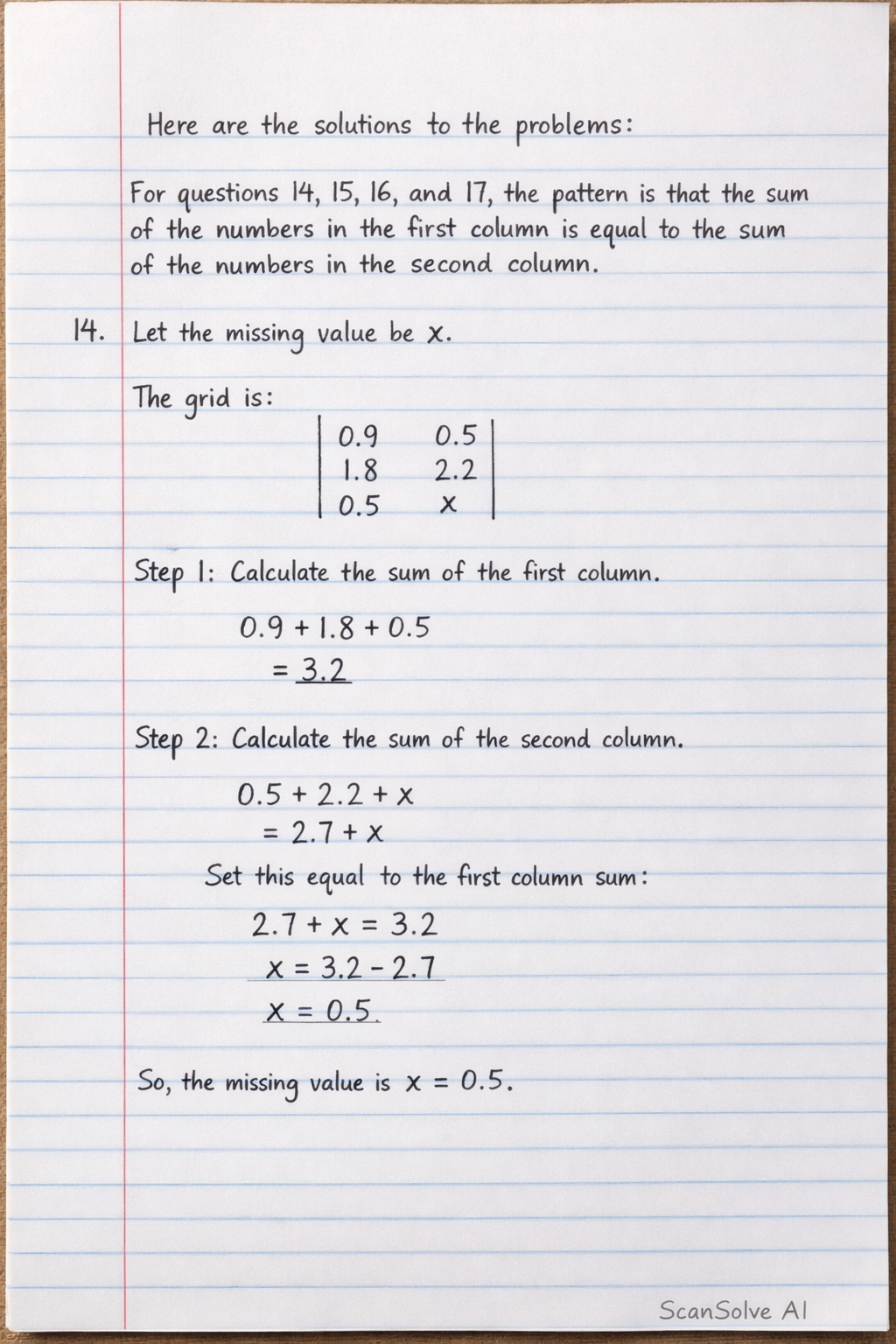 Handwritten step-by-step solution preview