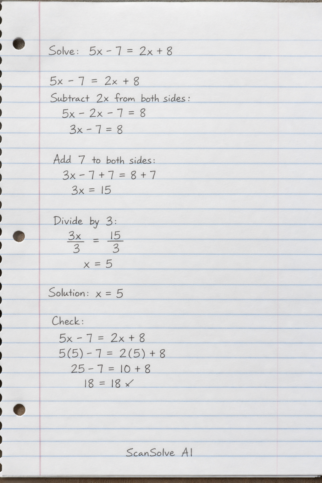 Handwritten step-by-step solution preview