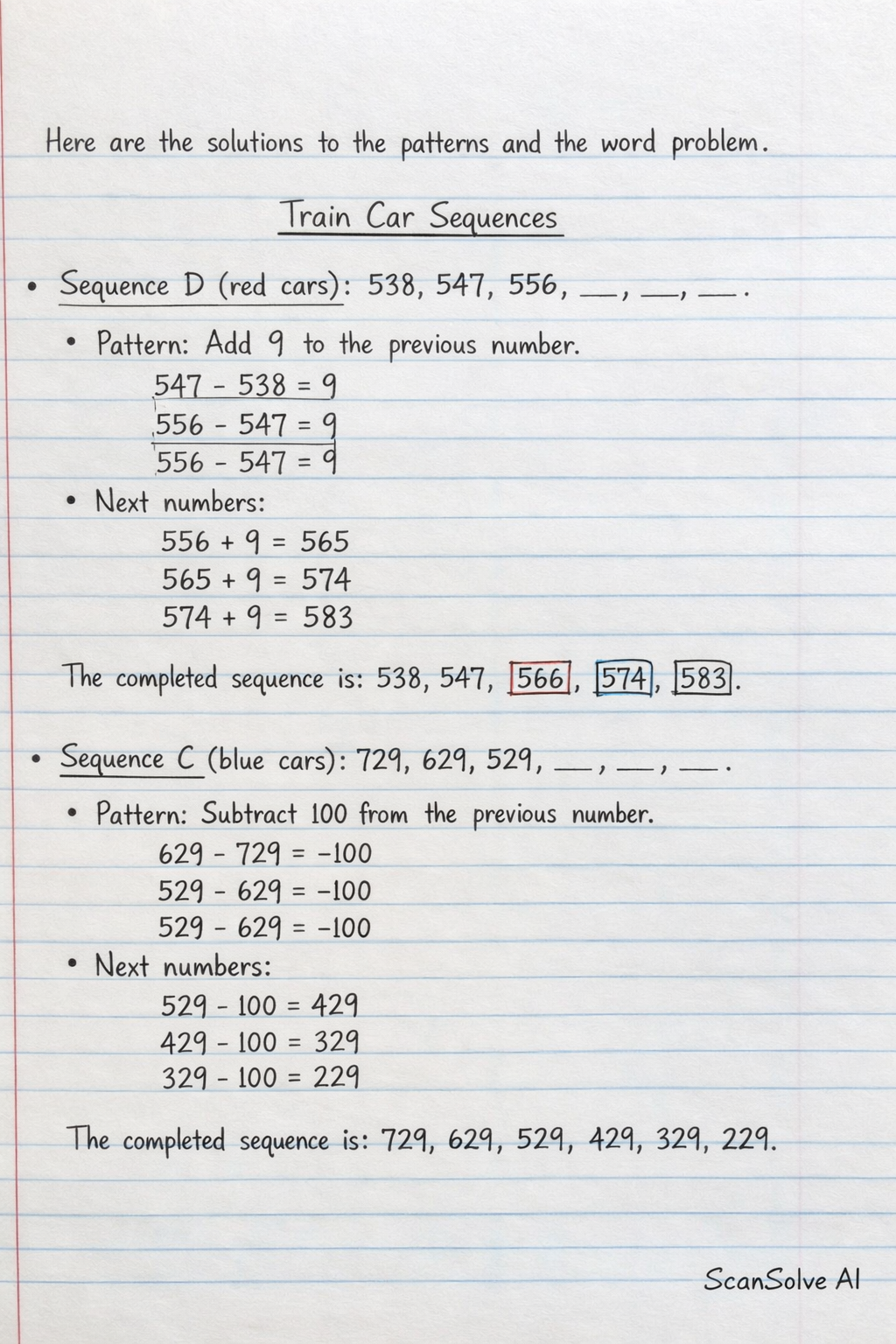 Handwritten step-by-step solution preview