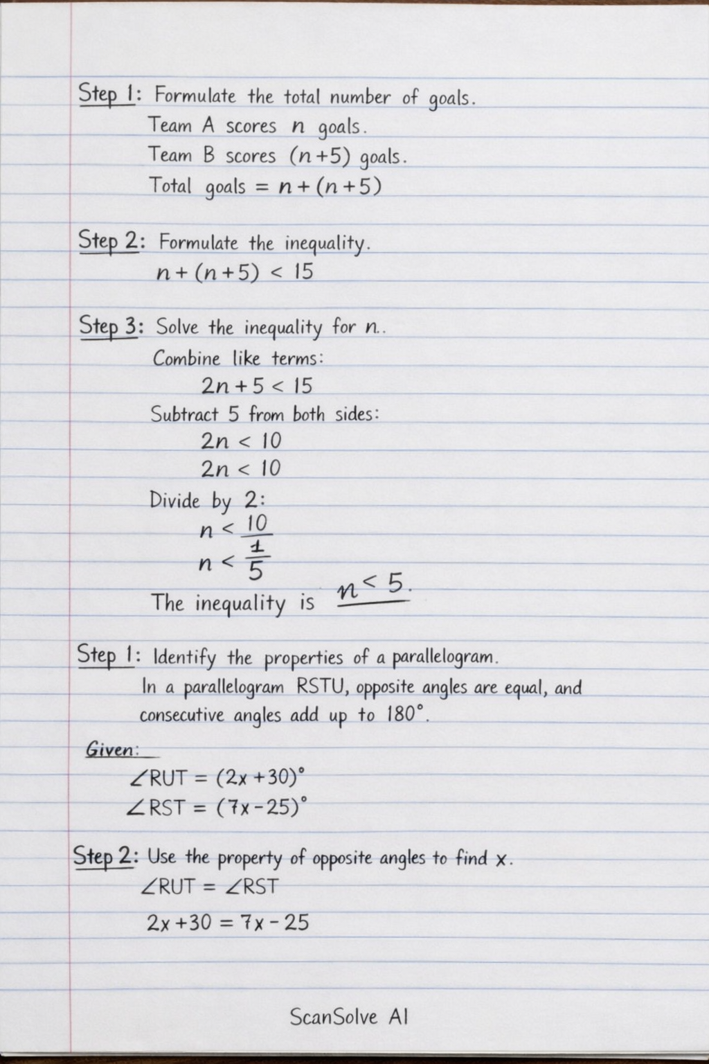 Handwritten step-by-step solution preview
