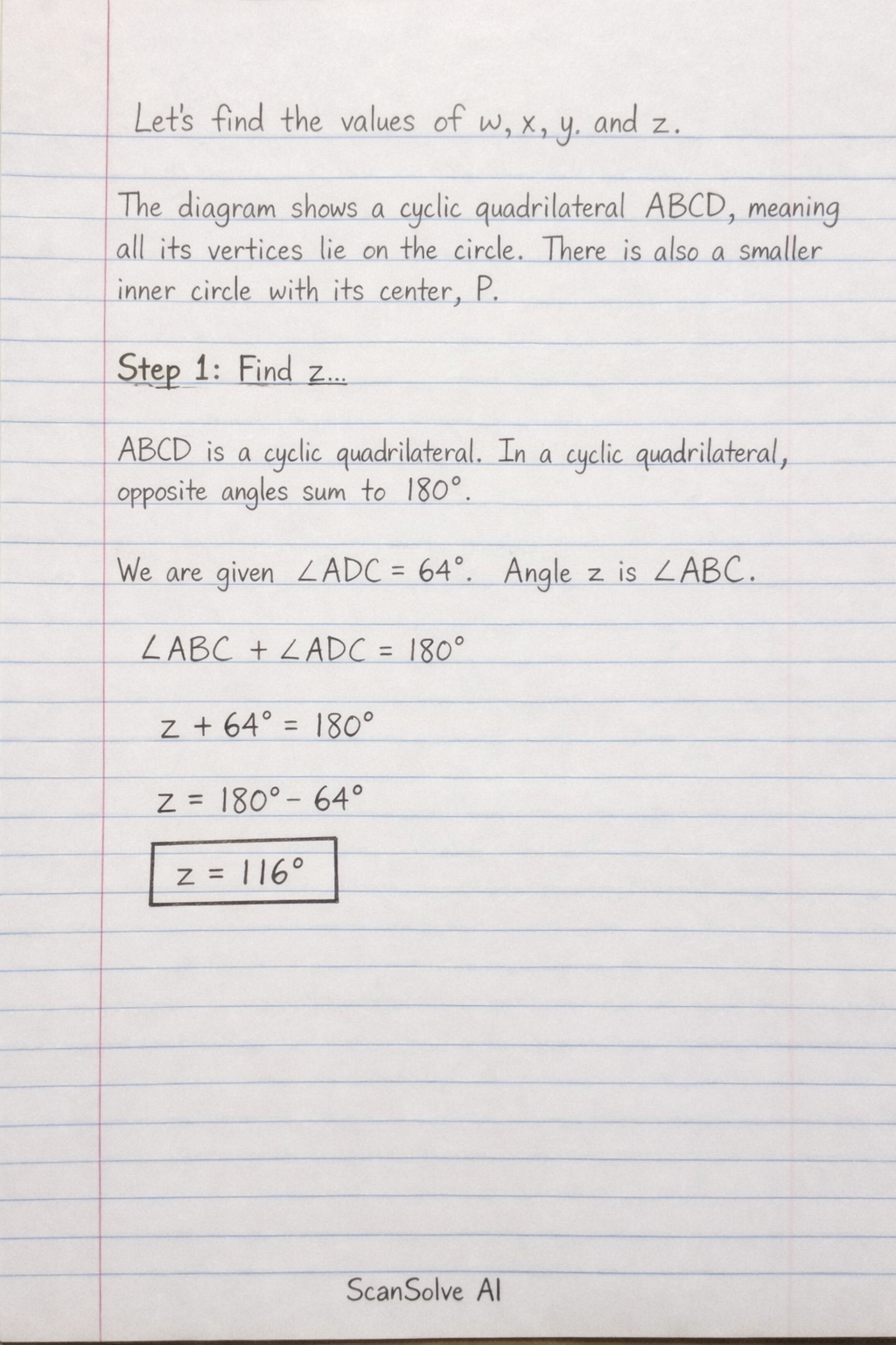 Handwritten step-by-step solution preview